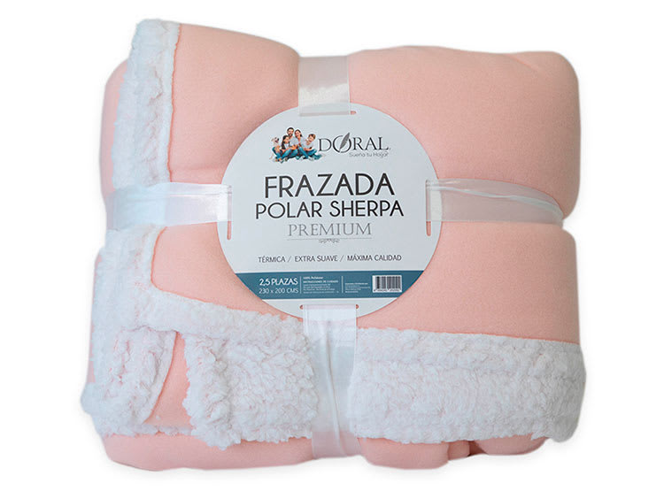 FRAZADA POLAR SHERPA PREMIUM  2,5 PLAZAS DORAL1