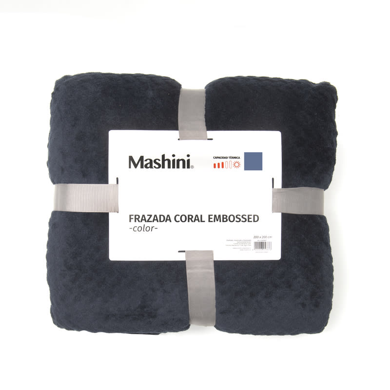 FRAZADA CORAL EMBOSSED 2 PLAZAS MASHINI1
