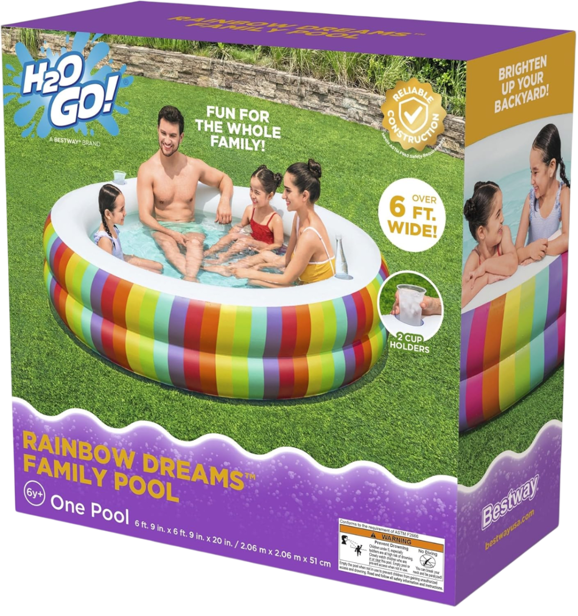 PISCINA INFLABLE RAINBOW DREAMS FAMILY POOL1