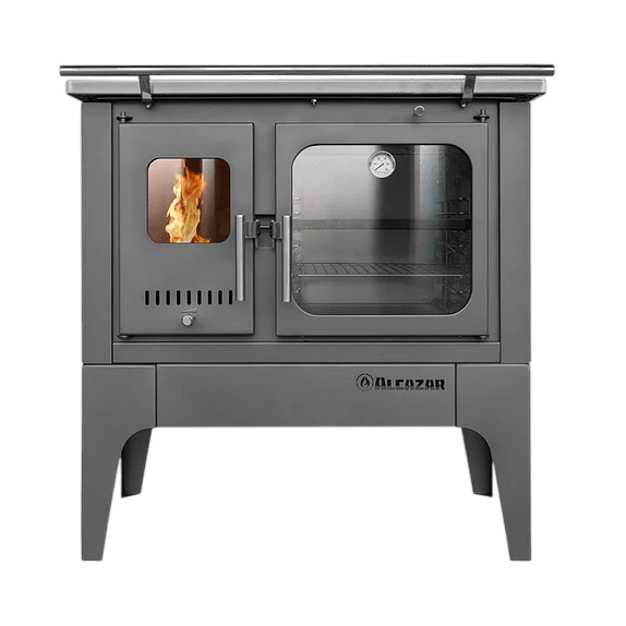 COCINA A LEÑA EUROPEA S900 GRIS C/KIT 6
