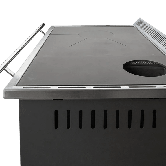 COCINA A LEÑA EUROPEA S900 GRIS C/KIT 6