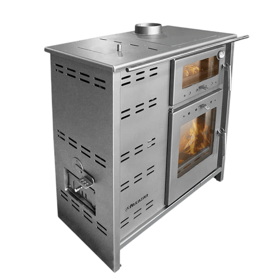 COCINA POLICOMBUSTIBLE PUYEHUE XL LEÑA/PELLET C/KIT 6