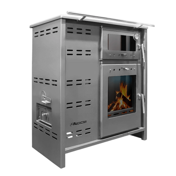 COCINA POLICOMBUSTIBLE PUYEHUE XL LEÑA/PELLET C/KIT 6