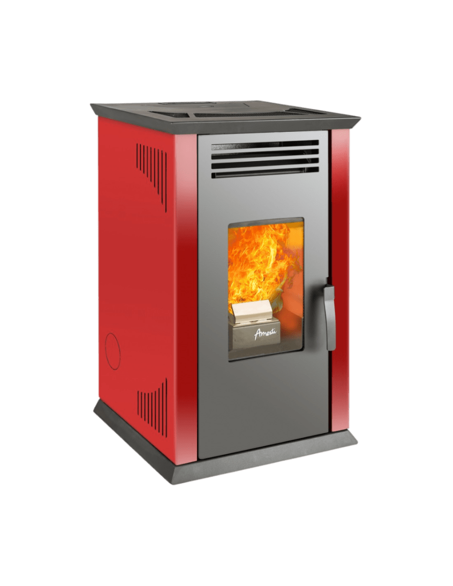 ESTUFA A PELLET ITALY 8100 ROJO AMESTI1