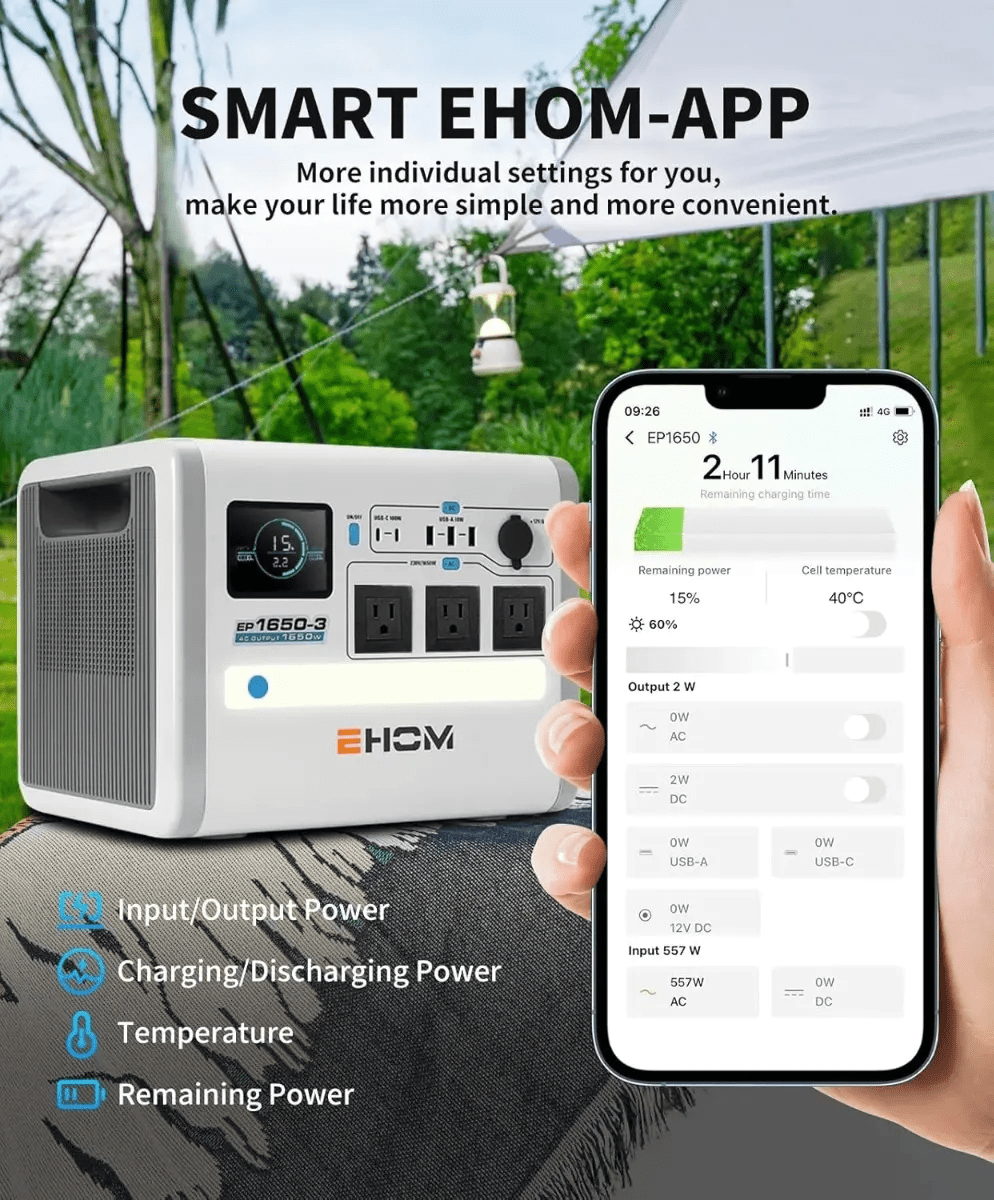 ESTACION DE ENERGIA PORTATIL EP1650 EHOM4