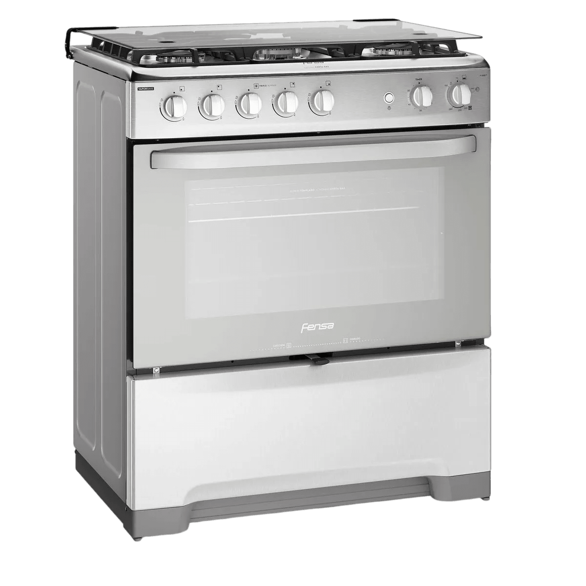 COCINA A GAS 5 PLATOS INOX FENSA2