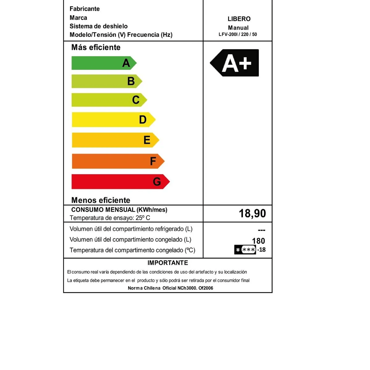 FREEZER VERTICAL LIBERO8