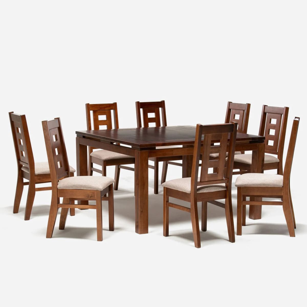 JUEGO COMEDOR ROMA CUADRADO 8 SILLAS1