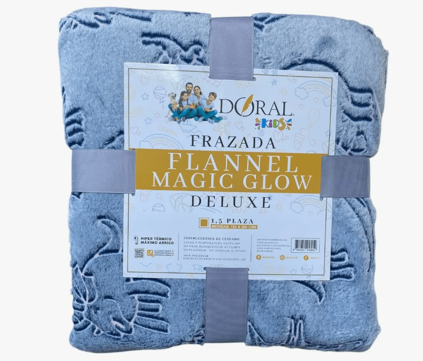 FRAZADA FLANNEL MAGIC GLOW 1.5 PLAZAS DORAL3
