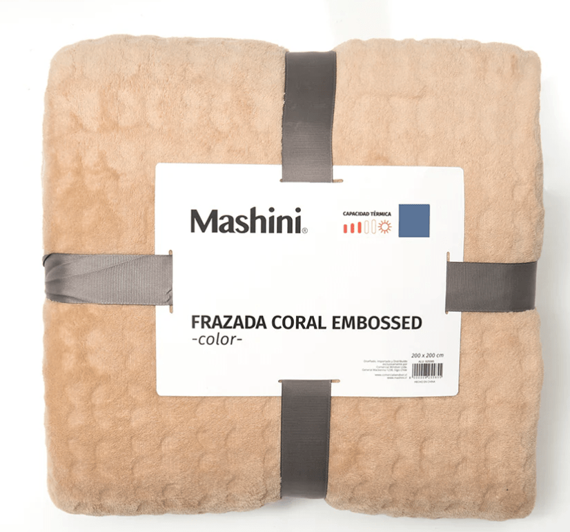 FRAZADA CORAL EMBOSSED 2 PLAZAS MASHINI4