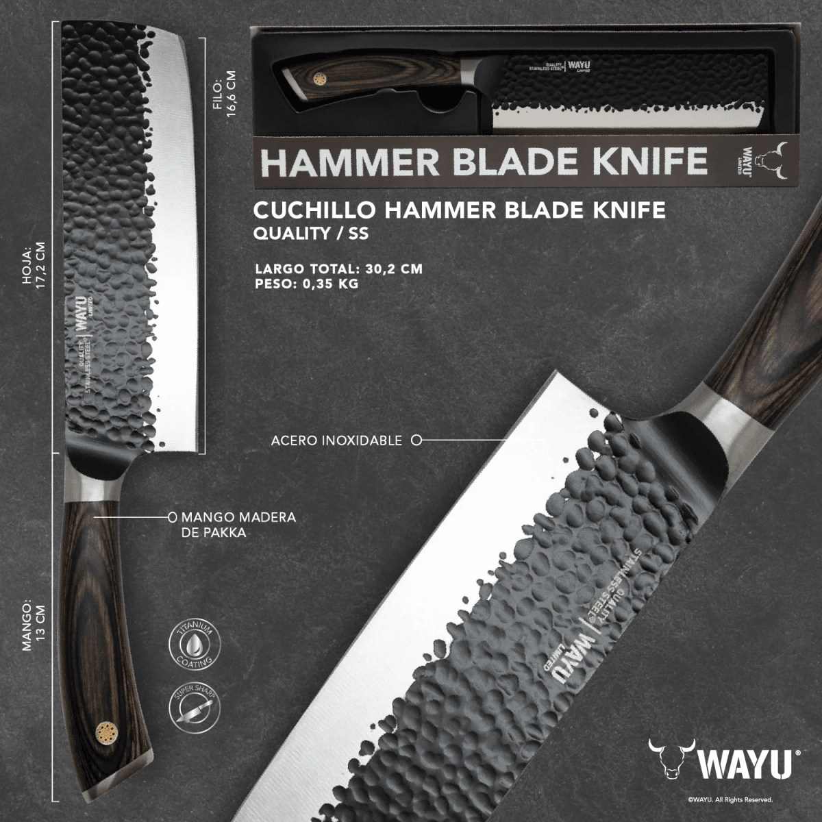 CUCHILLO HACHA HAMMER WAYU3