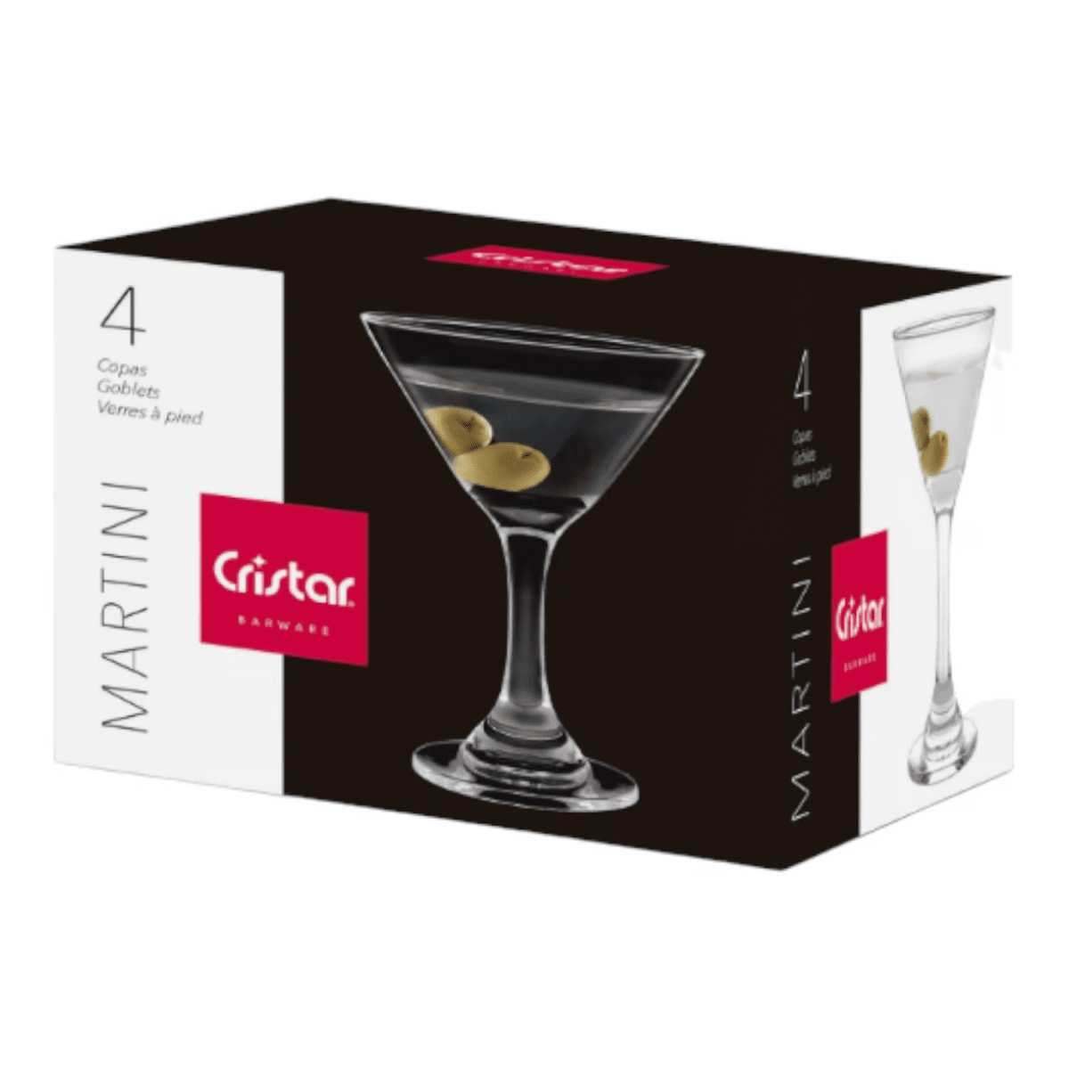 SET 4 COPAS CRISTAR MARTINI4