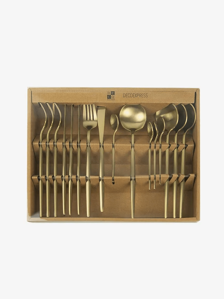 SET CUBIERTOS 16P JOM DORADO2