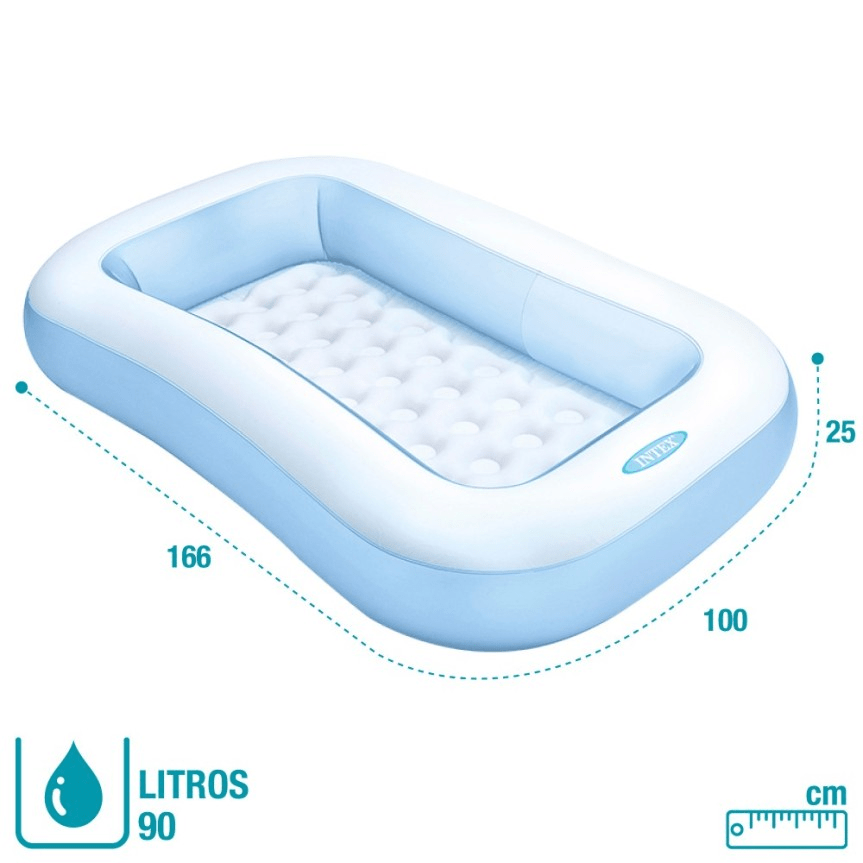 PISCINA INFLABLE RECTANGULAR 166 x 100 x 28cm2