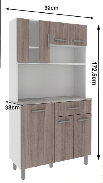 MUEBLE COCINA 6 PUERTAS + 1 CAJON CAR3
