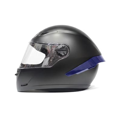 Casco 501 Solid Negro Mate C/Alerón Azul1