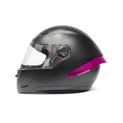 Casco 501 Solid Negro Mate C/Alerón Rosado1
