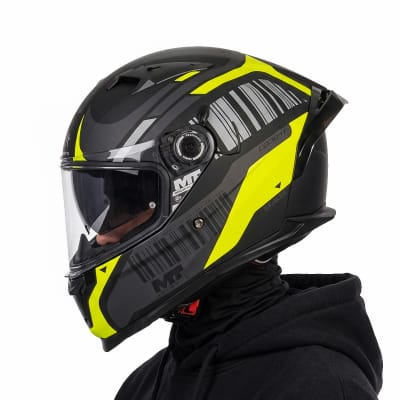 Casco Braker SV Cockpit Negro Amarillo Mate1