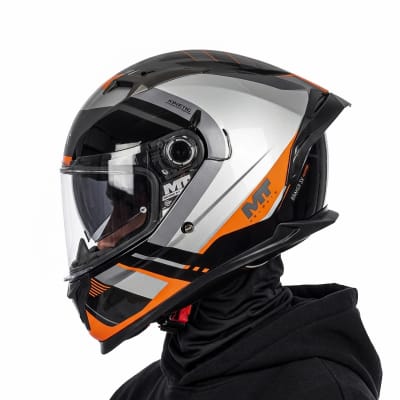 Casco Braker SV Inception Gris Naranja Brillo1