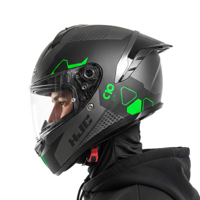Casco C10 Aspa Negro Verde Mate1