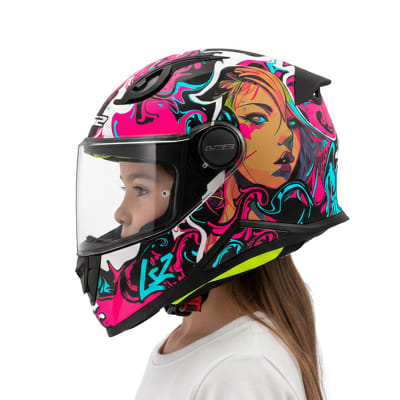Casco FF812 Kid Cyberg Purpura Mate1