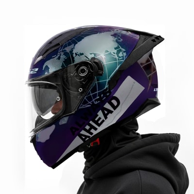 Casco FF806 Fusion Beyond Azul Camaleón Brillo1