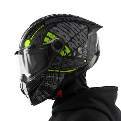 Casco Ghostfighter Boho Gris Verde Mate1
