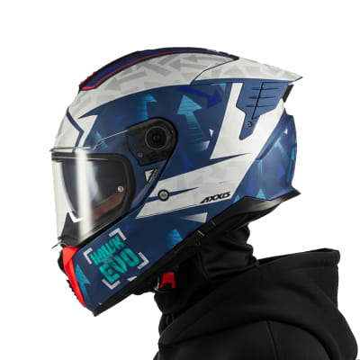 Casco Hawk Evo SV Sketchbook Blanco Azul Mate1
