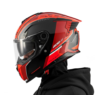 Casco Hawk Evo SV Titan Negro Rojo Brillo1