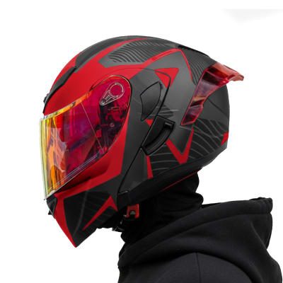 Casco JH902 Fuse Rojo Mate C/V.Rojo DYN1