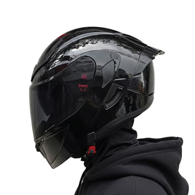 Casco JH902 Solid Negro Brillo1