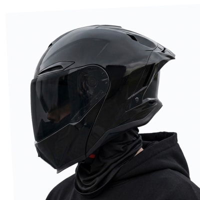 Casco KT918 Solid Negro Brillo1