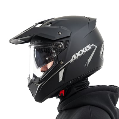 Casco MX803DS Wolf Solid Negro Mate1