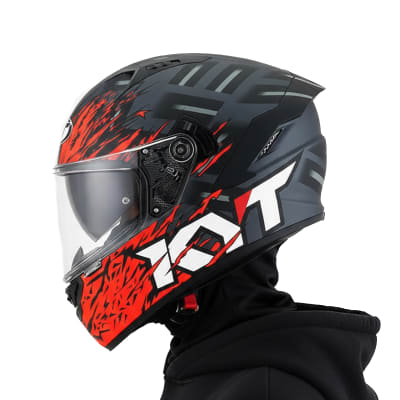 Casco NF-R Flaming Negro Rojo Mate1