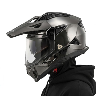 Casco MX702 Pioner II Jeans Titanio Brillo1