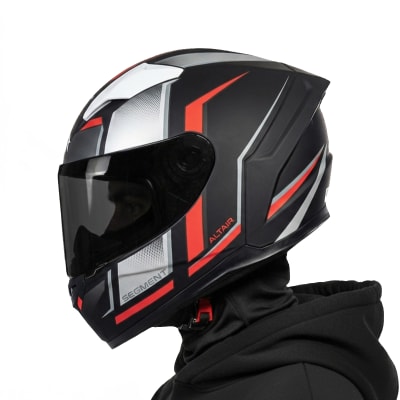 Casco Segment Altair Negro Rojo Mate1