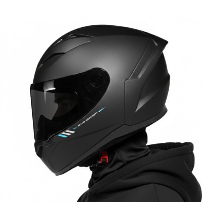Casco Segment Solid Negro Mate1