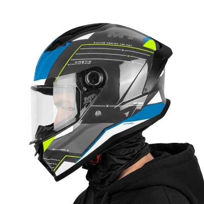Casco Stinger 2 Antares Gris Azul Brillo1