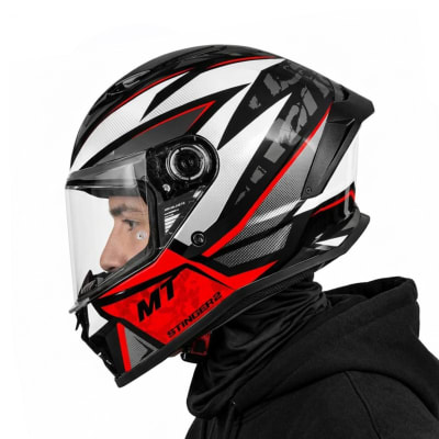 Casco Stinger 2 Rush Rojo Blanco Brillo1