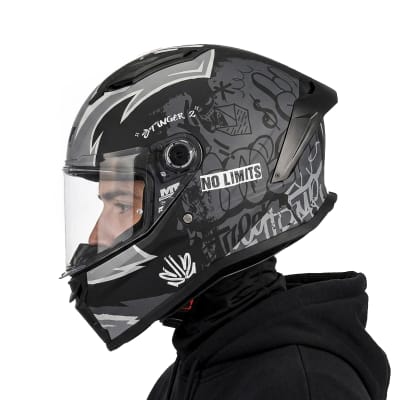 Casco Stinger 2 Tagger Gris Mate1