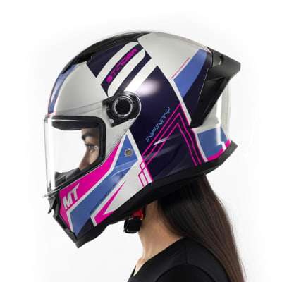 Casco Stinger 2 Tron Blanco Rosa Brillo1