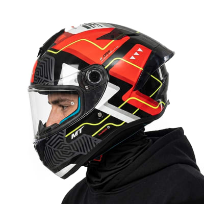 Casco Targo S Brik Rojo Negro Brillo1