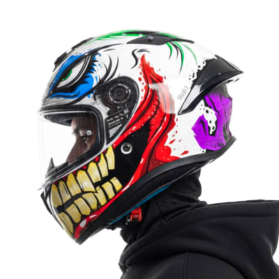 Casco Targo S Joke Blanco Verde Brillo1