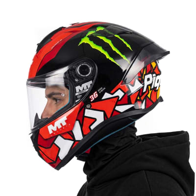 Casco Targo S Piqueras Rojo Negro Brillo1