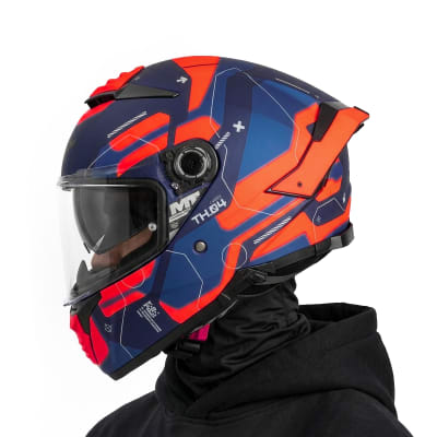 Casco Thunder 4SV Lumex Naranja Mate1