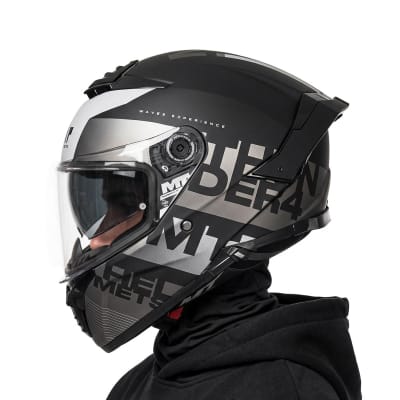 Casco Thunder 4SV Waves Gris Negro Mate1