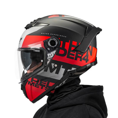Casco Thunder 4SV Waves Rojo Negro Mate1