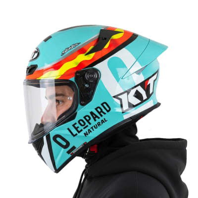 Casco TT-Revo Leopard Spaniard Celeste Brillo1