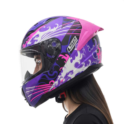 Casco FF810 Vigo Kame Morado Rosa Mate1