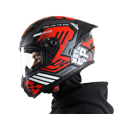 Casco FF810 Vigo Keduo Gris Rojo Mate1